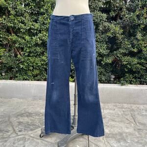 Vintage 1980s OP Ocean Pacific Wide Leg Corduroy Blue Pants Unisex Surfer